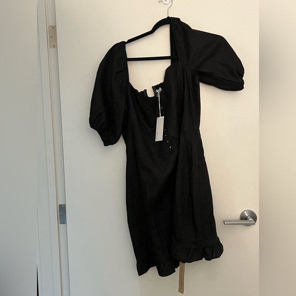 Seattle Puff Sleeve Linen Minidress - Picture 6 of 7